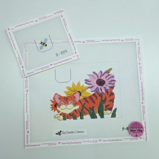 Kitty & Flowers Tooth Fairy Pillow (by The Meredith Collection) S-229