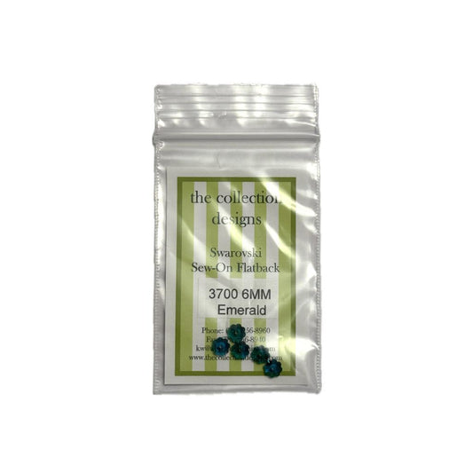 3700 6mm Emerald | Swarovski Stitch-On Crystal