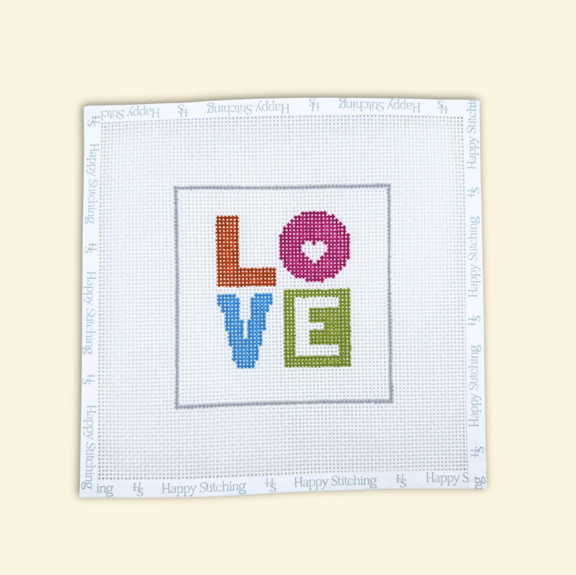 Love Stack Coaster Needlepoint Kit (by Happy Stitching / KCN)