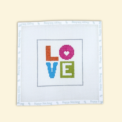 Love Stack Coaster Needlepoint Kit (by Happy Stitching / KCN)