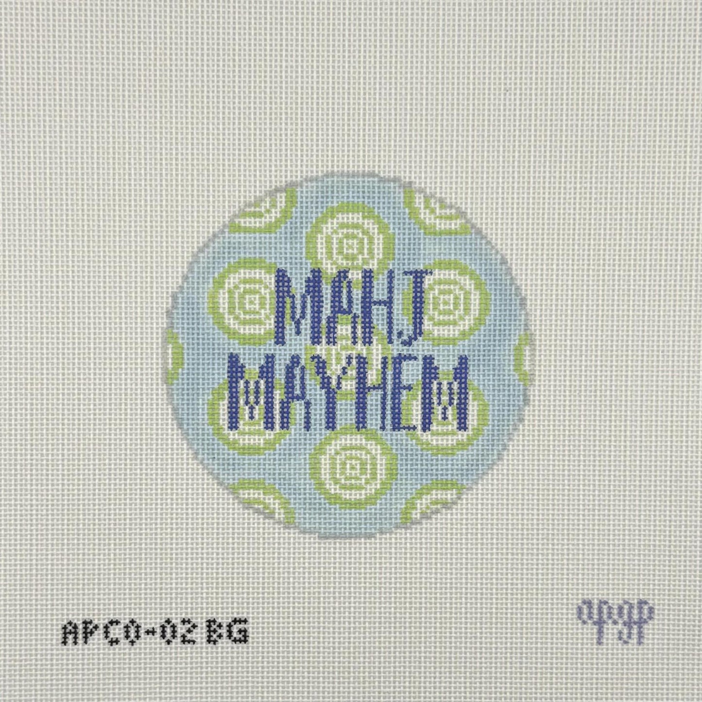 Mahjong Mahj Mayhem Blue/Green (by A Poore Girl Paints)