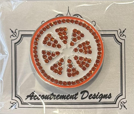 Orange Slice (Crystal) needle minder