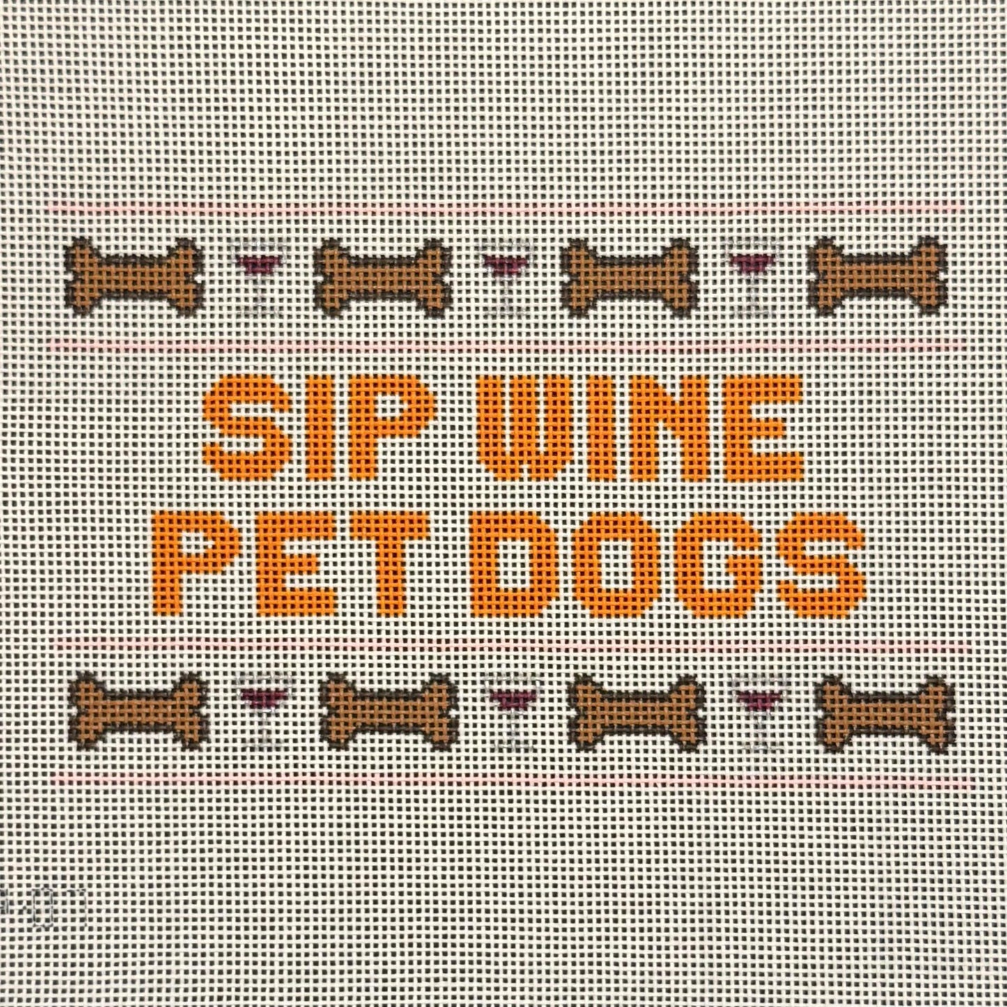 Sip Wine Pet Dogs (by Saturnalia Stitching)