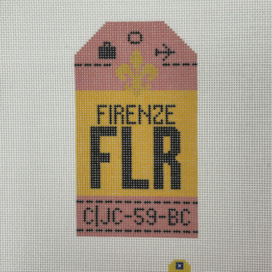 Firenze Luggage Tag (by Hedgehog Needlepoint)