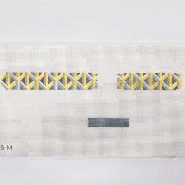 Y Yellow and Grey Watch Band (by Blue Waters Needlepoint) BW129