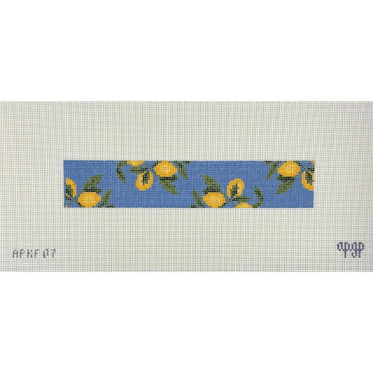 Lemons on Solid Blue Fob (by A Poore Girl Paints)