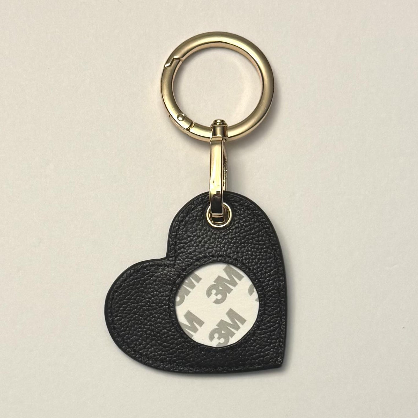 Leather Heart Air Tag Holder w/Clip