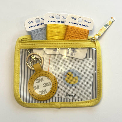 Yellow Ducky Leather Fob Stitch Kit