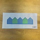 Birthday Crown - Blue/Green Wide Stripes (by The Gingham Stitchery) MS20-BG