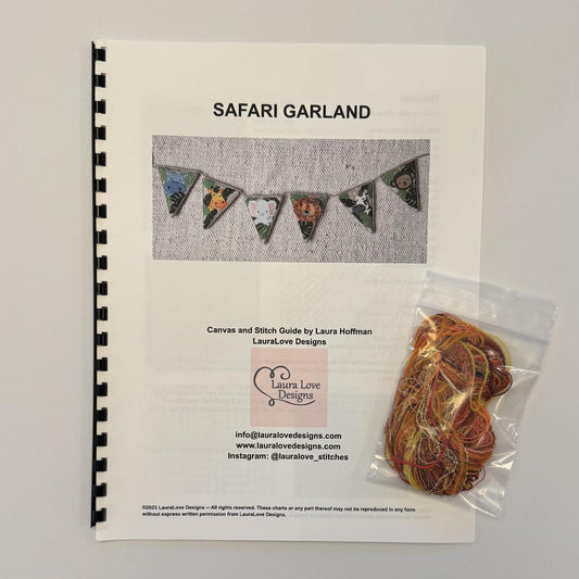 Stitch Guide + Specialty Thread Pack: Safari Garland