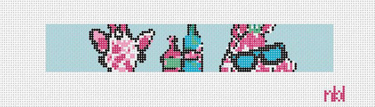 Vacation Key Fob (by Blue Waters Needlepoint) BW2099NBL