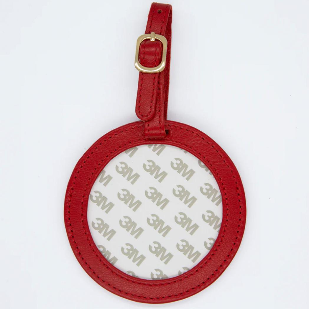 Leather Round Luggage Tag