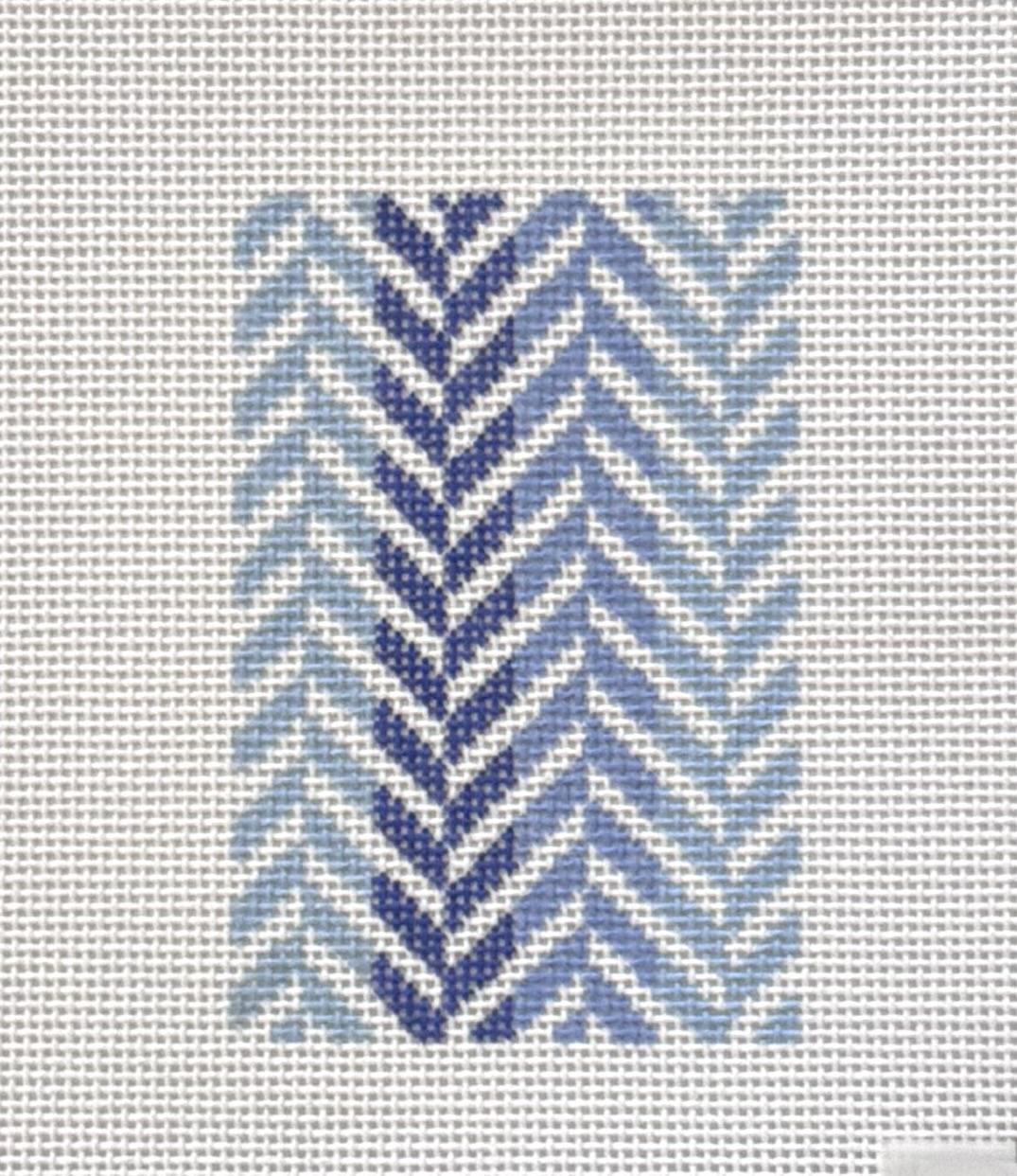 Herringbone Blue Passport Insert (by Initial K) IKS-1068D