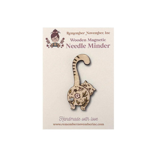 Wooden Cat Butt needle minder
