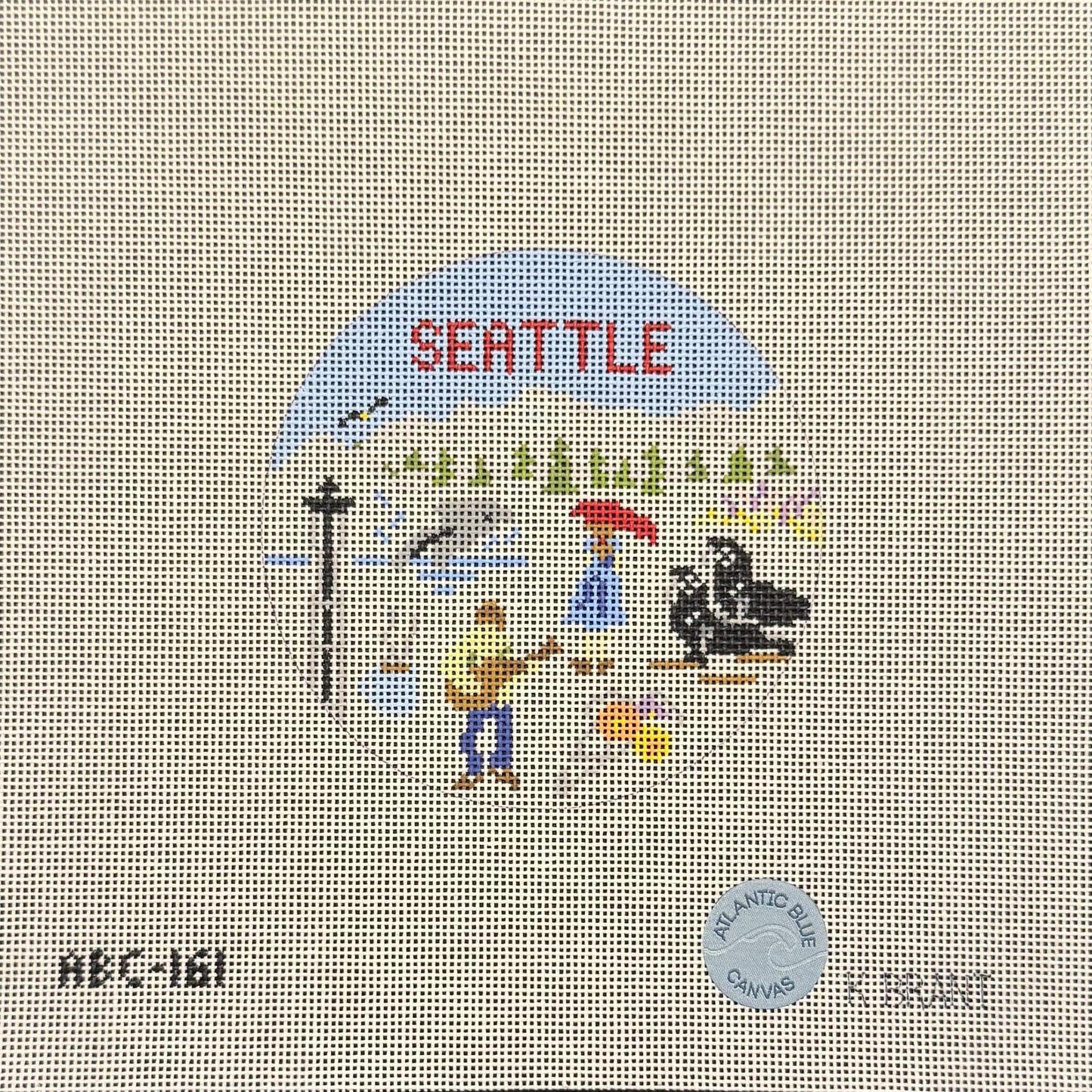 Seattle Travel Round (by Atlantic Blue Canvas)
