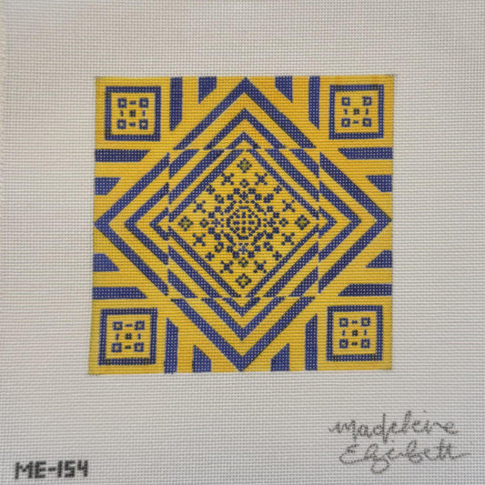Yellow/Blue Geometric