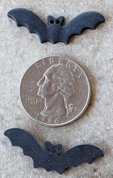 Flat Back Bat Embellishment Buttons