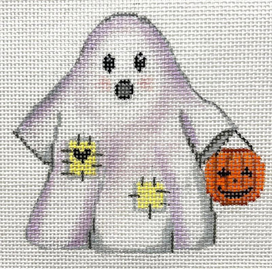 Patchwork Ghost with Pumpkin (by Alice Peterson) GE-TS103