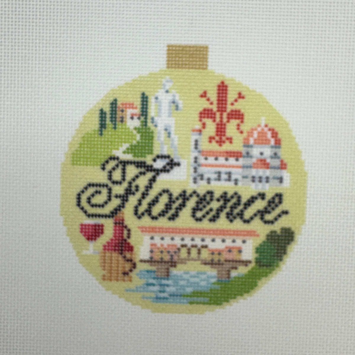 Florence Travel Round (by Bradley Needlepoint)