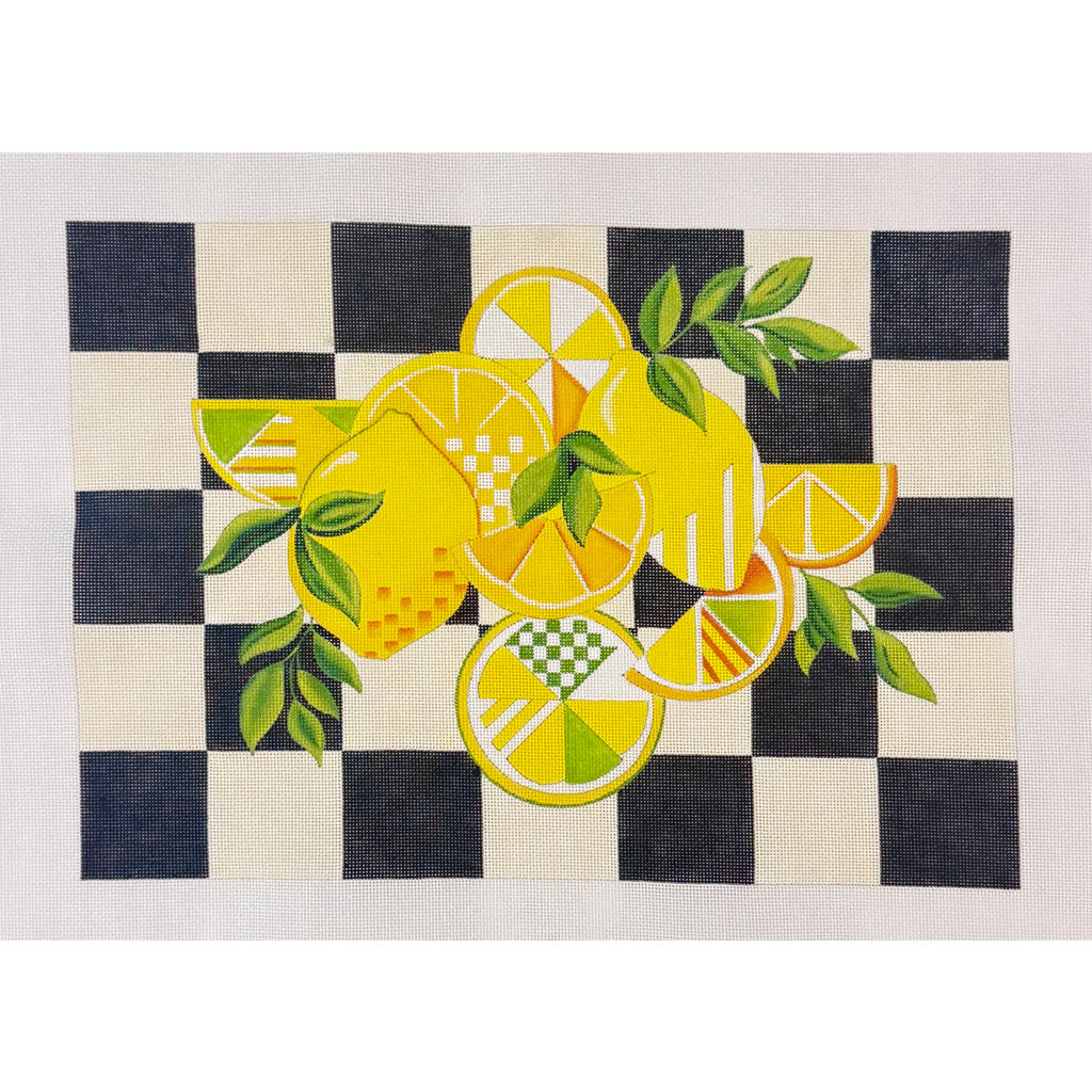 Lemons on Checkerboard (by Love You More)