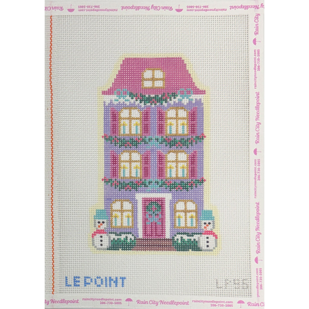 Christmas Village Purple Row House (by Le Point Studio)
