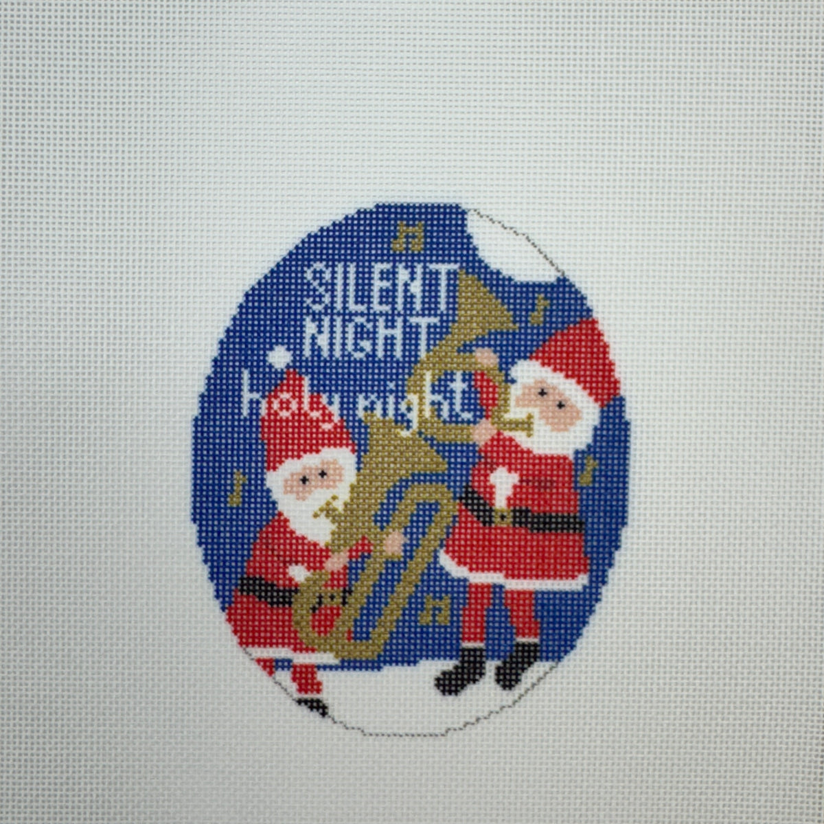 Musical Santas - Silent Night, Holy Night (by Bradley Needlepoint)