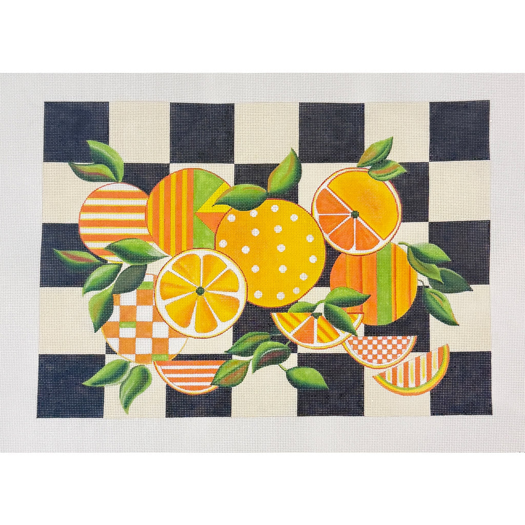Oranges on Checkerboard (by Love You More)
