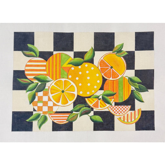 Oranges on Checkerboard (by Love You More)