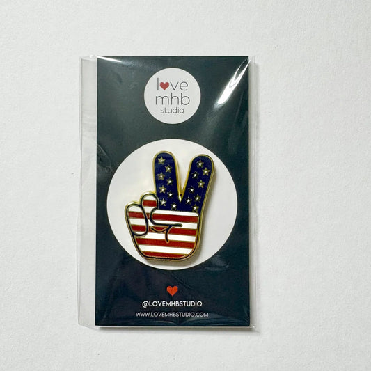 Peace Sign Flag Needle Minder