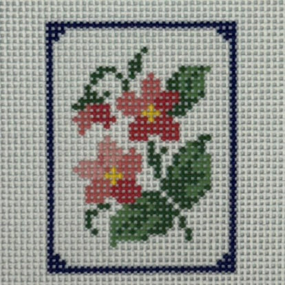 Flower Mahjong Tile (by Maura Nolan Designs)