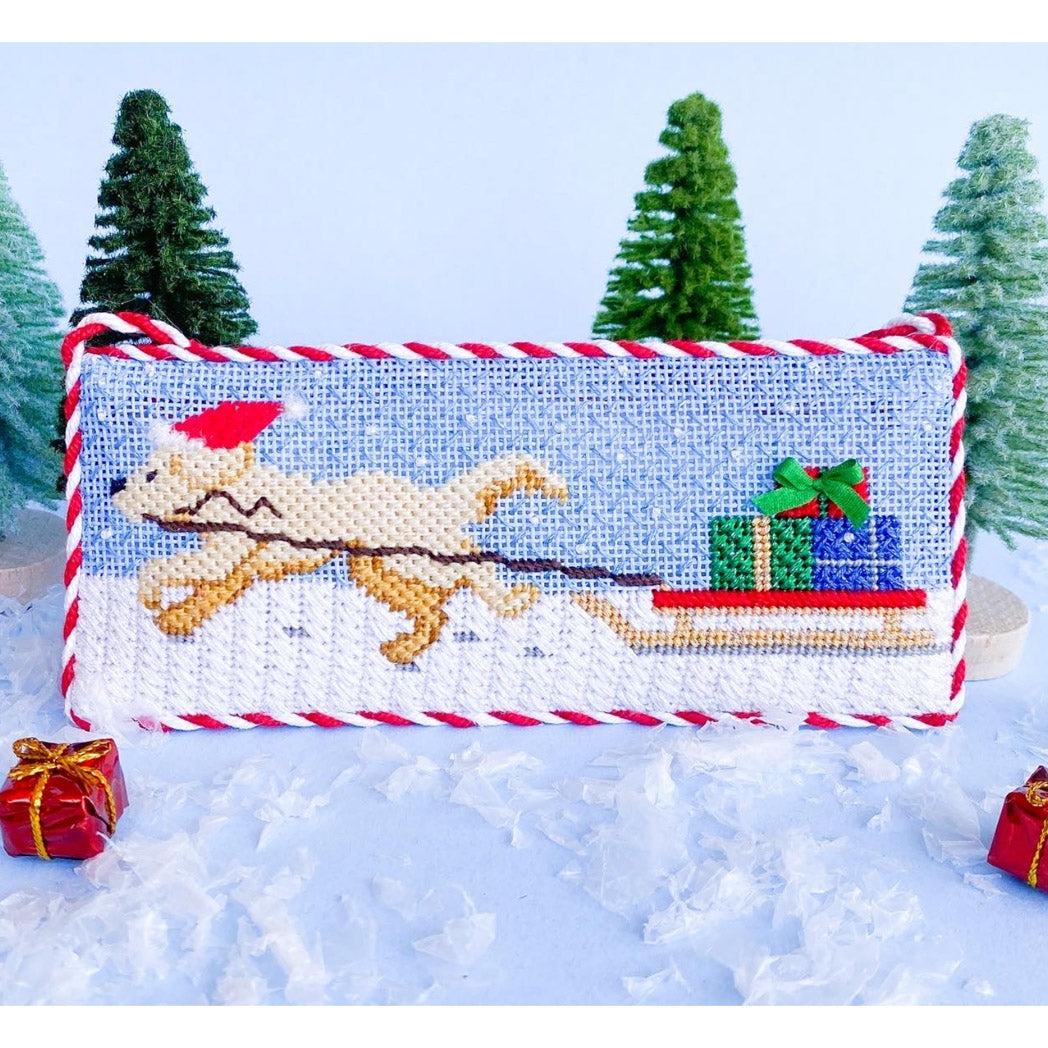 Santa's Little Helper Yellow Lab (by Stitch Style)