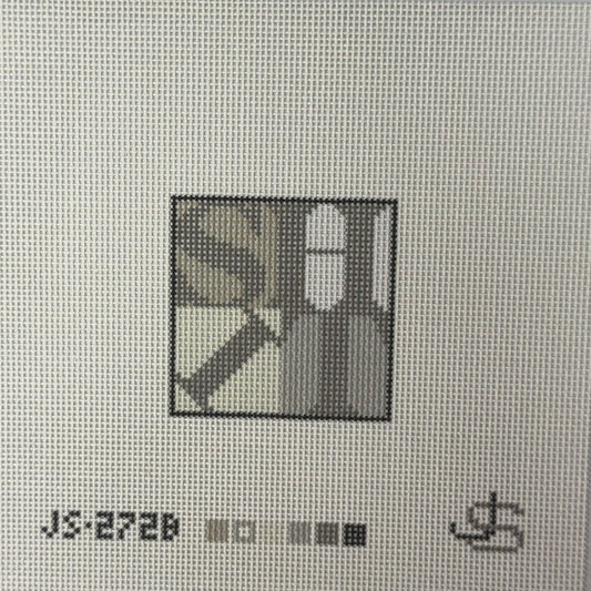 SH*T Bag Charm Mini - Grayscale (by Jeni Sandberg Needlepoint)