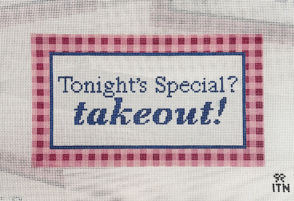 Tonight's Special? Takeout! (by Ivy Thread Needlepoint)
